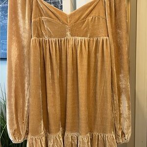 Aura Women's Long Sleeve Dress - Tan